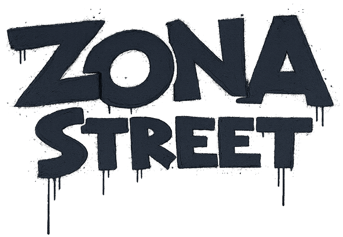 Modelo usando roupas da Zona Street em um cenário urbano